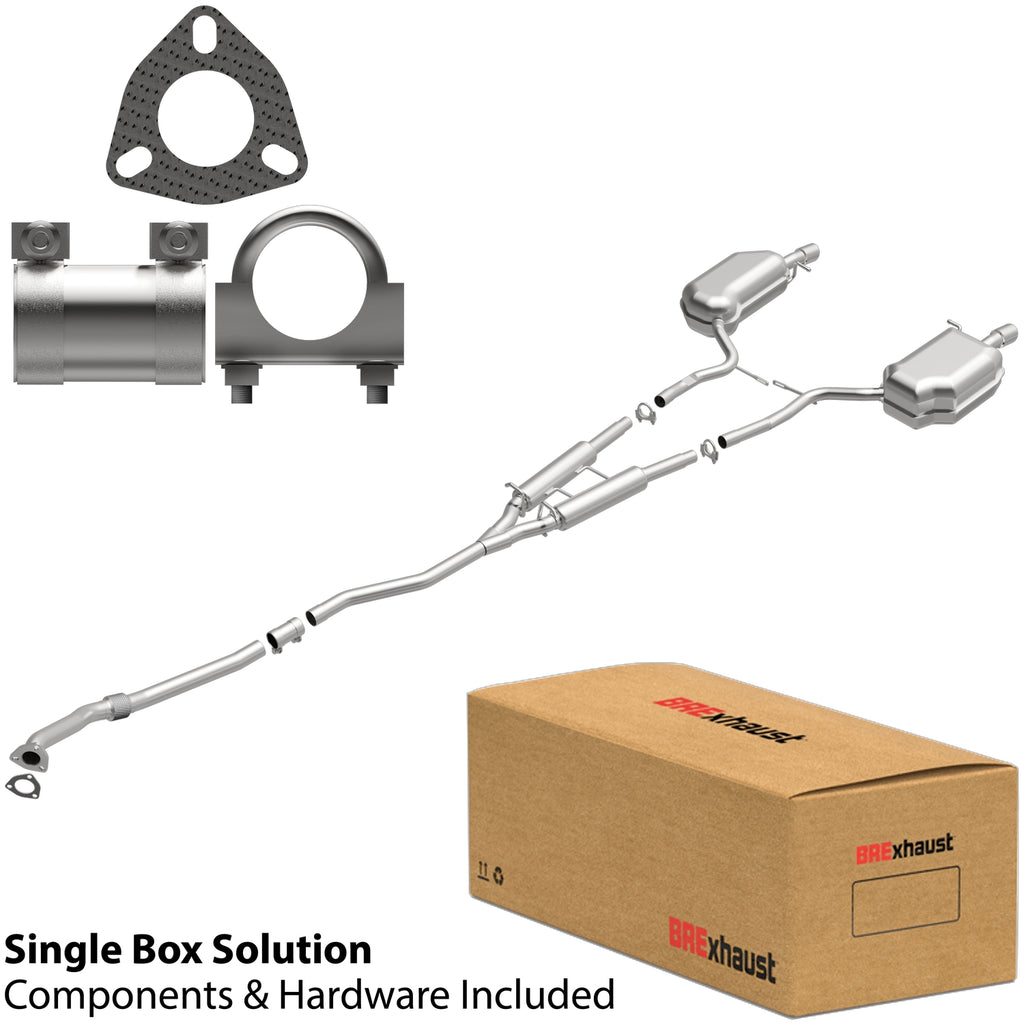 BRExhaust 2002-2005 Audi A4 Quattro L4 1.8L Direct-Fit Replacement Exhaust System