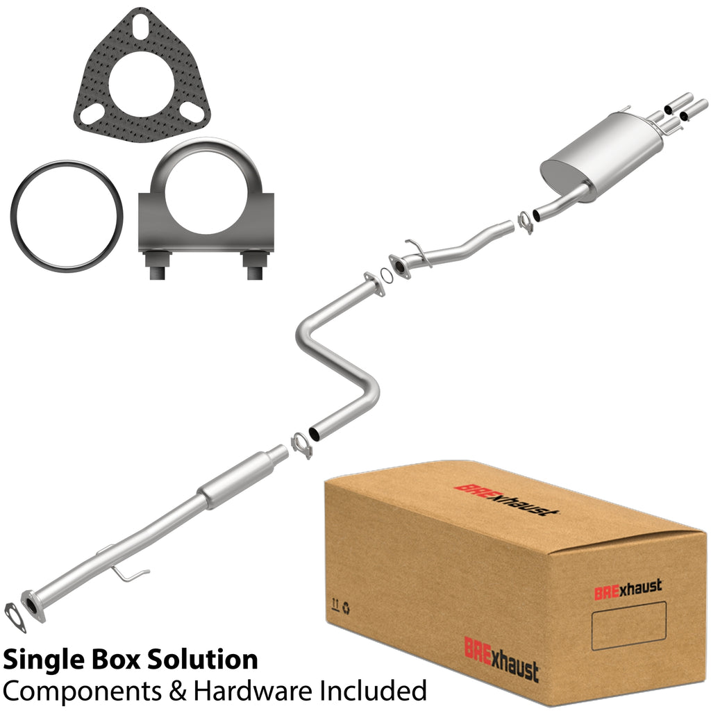 BRExhaust 1990-1991 Honda Accord L4 2.2L Direct-Fit Replacement Exhaust System