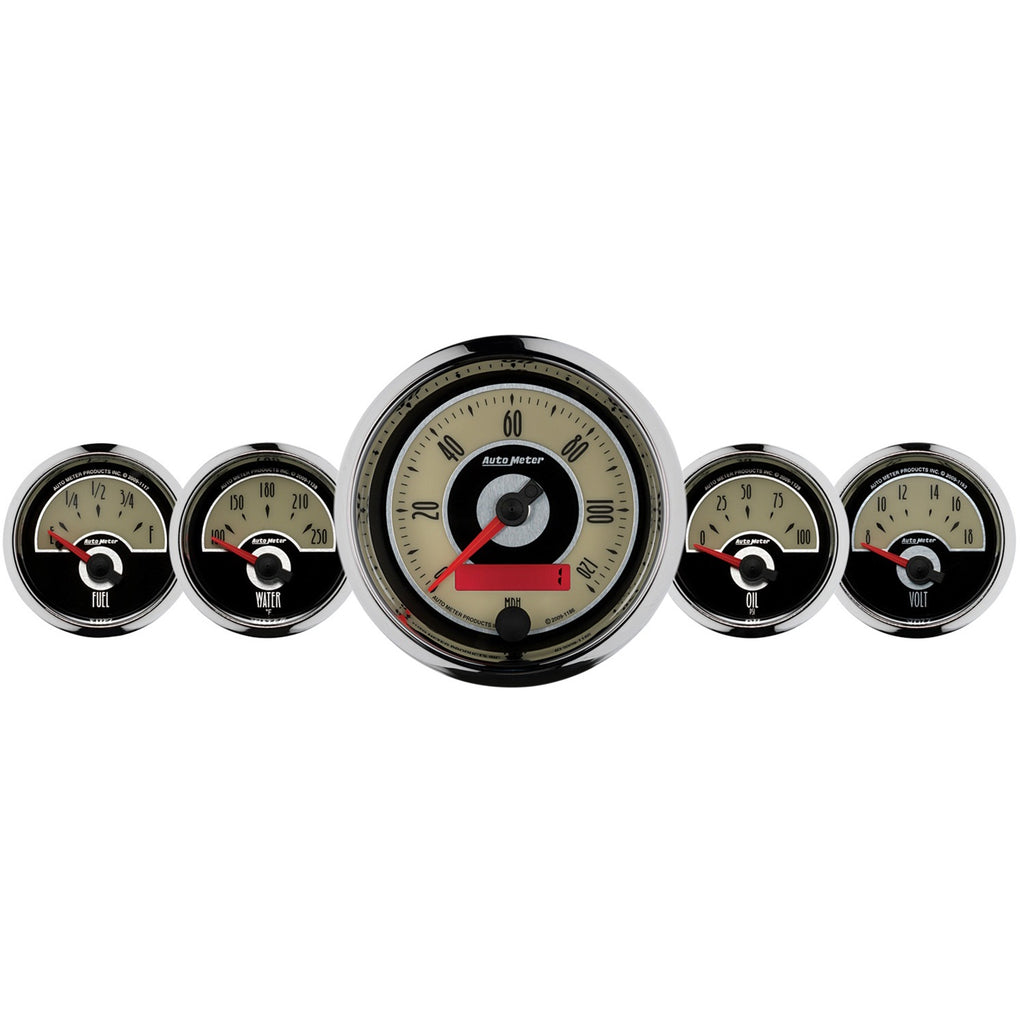 5 PC. GAUGE KIT 3-3/8 in. & 2-1/16 in.  ELEC. SPEEDOMETER CRUISER