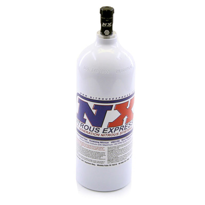 Nitrous Express 5 LB BOTTLE W/ MOTORCYCLE VALVE (5.25 DIA. X 16.14 TALL)