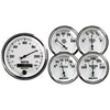 5 PC. GAUGE KIT 3-3/8 in. & 2-1/16 in.  ELEC. SPEEDOMETER OLD TYME WHITE II