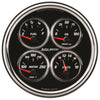 5 in. QUAD GAUGE 100 PSI/100-250 Fahrenheit/8-18V/0-90 O DESIGNER BLACK II