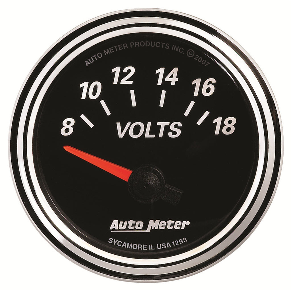 2-1/16 in. VOLTMETER 8-18V DESIGNER BLACK II