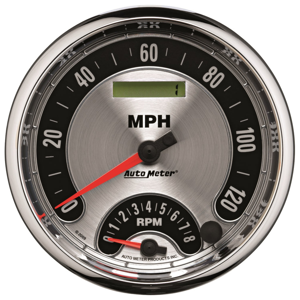 5 in. TACHOMETER/SPEEDOMETER COMBO 8K RPM/120 MPH AMERICAN MUSCLE