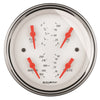 3-3/8 in. QUAD GAUGE 100 PSI/100-250 Fahrenheit/8-18V/0-90 O ARCTIC WHITE