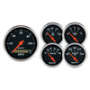 5 PC. GAUGE KIT 3-1/8 in. & 2-1/16 in.  ELEC. SPEEDOMETER DESIGNER BLACK