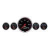 5 PC. GAUGE KIT 3-3/8 in. & 2-1/16 in.  ELEC. SPEEDOMETER DESIGNER BLACK