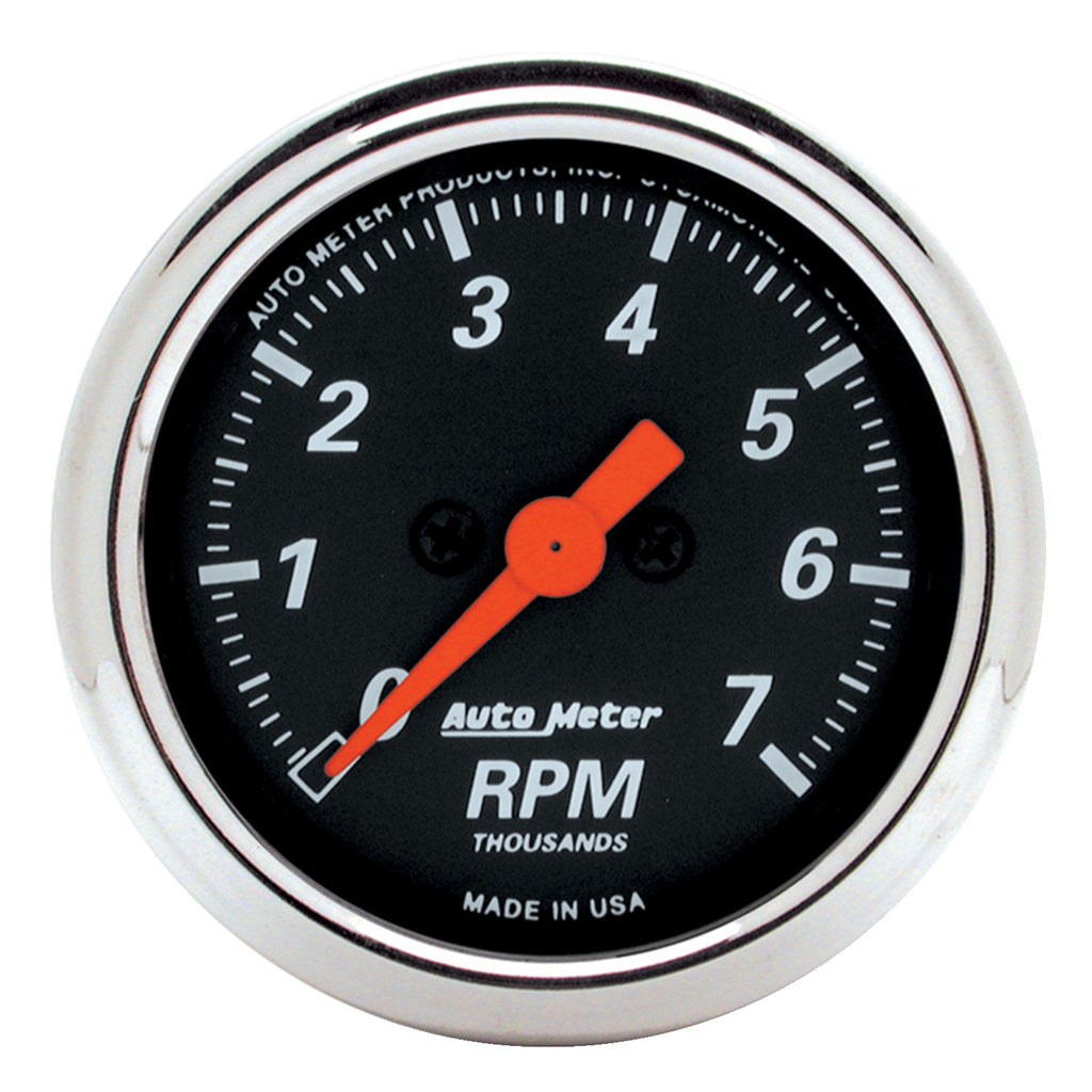 2-1/16 in. IN-DASH TACHOMETER 0-7000 RPM DESIGNER BLACK