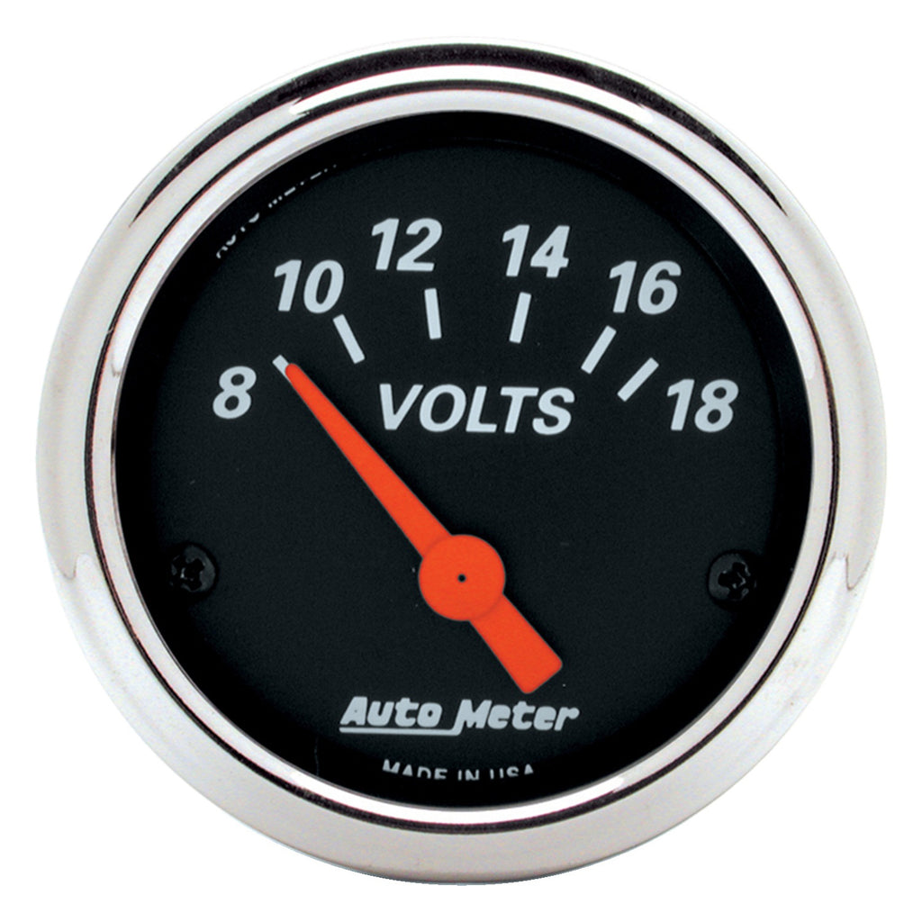 2-1/16 in. VOLTMETER 8-18V DESIGNER BLACK