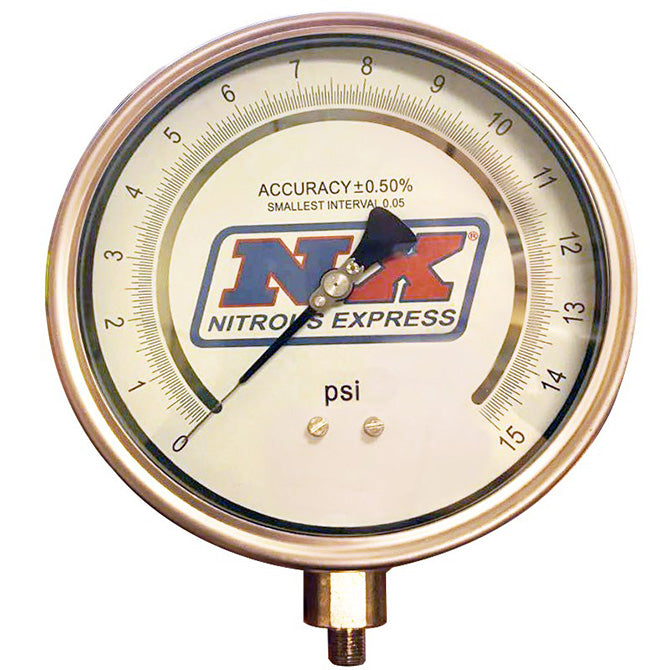 Nitrous Express 6 CERTIFIED PRESSURE GAUGE ONLY (GAUGE FROM P/N 15529)