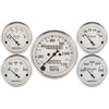 5 PC. GAUGE KIT 3-1/8 in. & 2-1/16 in.  MECH. SPEEDOMETER OLD TYME WHITE