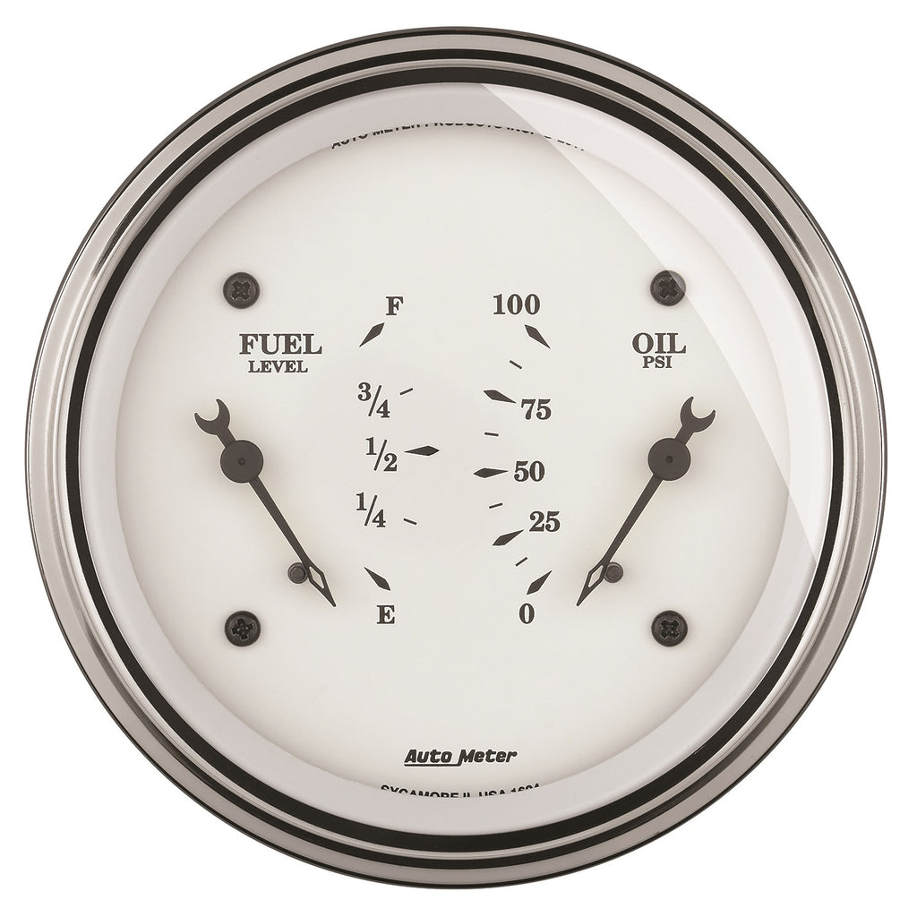 3-3/8 in. DUAL GAUGE 100 PSI/240-33 O OLD-TYME WHITE