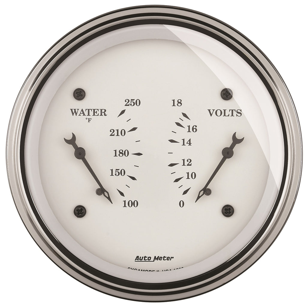 3-3/8 in. DUAL GAUGE 100-250 Fahrenheit/8-18V OLD-TYME WHITE