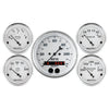 5 PC. GAUGE KIT 3-3/8 in. & 2-1/16 in.  GPS SPEEDOMETER OLD TYME WHITE