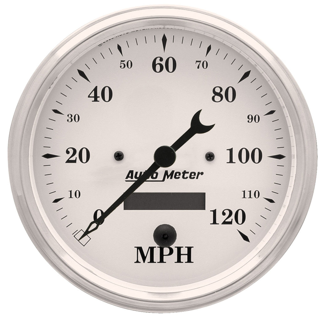 5 in. SPEEDOMETER 0-120 MPH OLD-TYME WHITE