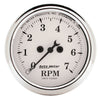 2-1/16 in. IN-DASH TACHOMETER 0-7000 RPM OLD-TYME WHITE