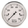 3-1/8 in. IN-DASH TACHOMETER 0-7000 RPM OLD-TYME WHITE