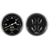 2 PC. GAUGE KIT 3-3/8 in. QUAD & SPEEDOMETER 240-33 O OLD TYME BLACK