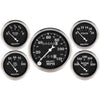 5 PC. GAUGE KIT 3-1/8 in. & 2-1/16 in.  MECH. SPEEDOMETER OLD TYME BLACK