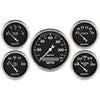 5 PC. GAUGE KIT 3-1/8 in. & 2-1/16 in.  ELEC. SPEEDOMETER OLD TYME BLACK