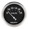 2-1/16 in. VOLTMETER 8-18V OLD TYME BLACK