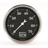 3-1/8 in. IN-DASH TACHOMETER 0-7000 RPM OLD TYME BLACK