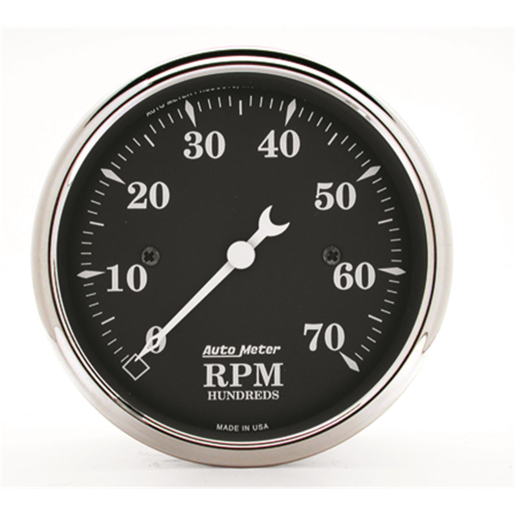 3-1/8 in. IN-DASH TACHOMETER 0-7000 RPM OLD TYME BLACK