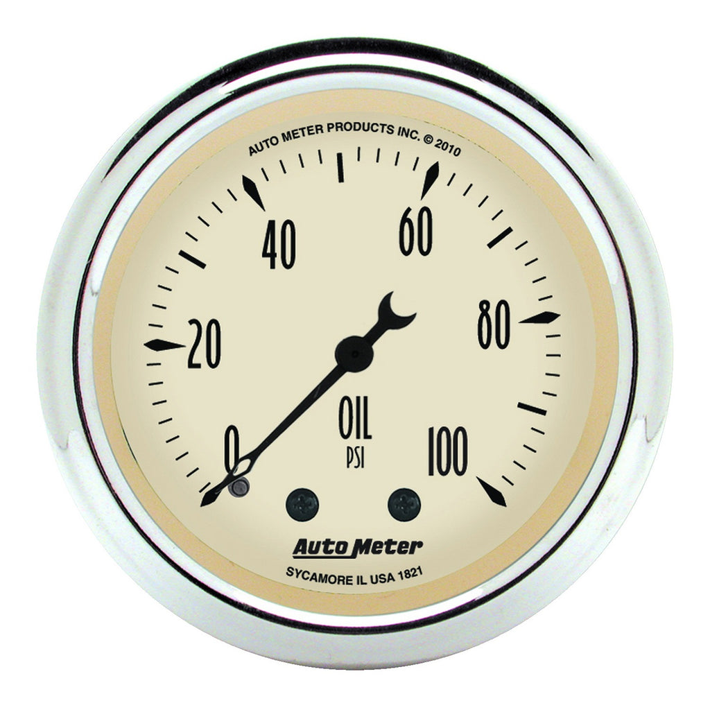 2-1/16 in. OIL PRESSURE 0-100 PSI ANTIQUE BEIGE