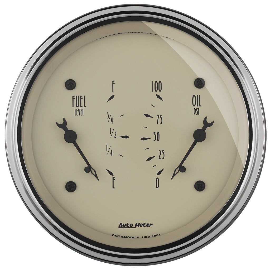 3-3/8 in. DUAL GAUGE 100 PSI/0-90 O ANTIQUE BEIGE