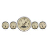 5 PC. GAUGE KIT 3-3/8 in. & 2-1/16 in.  ELEC. SPEEDOMETER ANTIQUE BEIGE