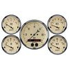 5 PC. GAUGE KIT 3-3/8 in. & 2-1/16 in.  GPS SPEEDOMETER ANTIQUE BEIGE