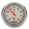 3-3/8 in. TACHOMETER 0-8000 RPM SILVER PRO-CYCLE