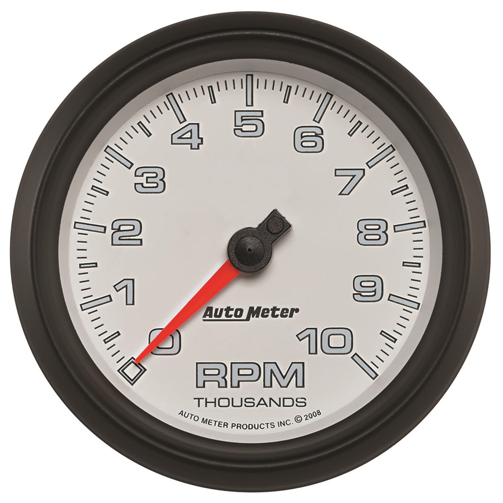 3-3/8 in. TACHOMETER 0-10000 RPM WHITE PRO-CYCLE