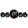 5 PC. GAUGE KIT 3-3/8 in. & 2-1/16 in.  ELEC. SPEEDO W/LCD ODO PRESTIGE BLK. DIAMOND