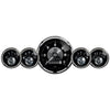 5 PC. GAUGE KIT 3-3/8 in. & 2-1/16 in.  ELEC. SPEEDO W/WHEEL ODO PRESTIGE BLK. DIAMOND