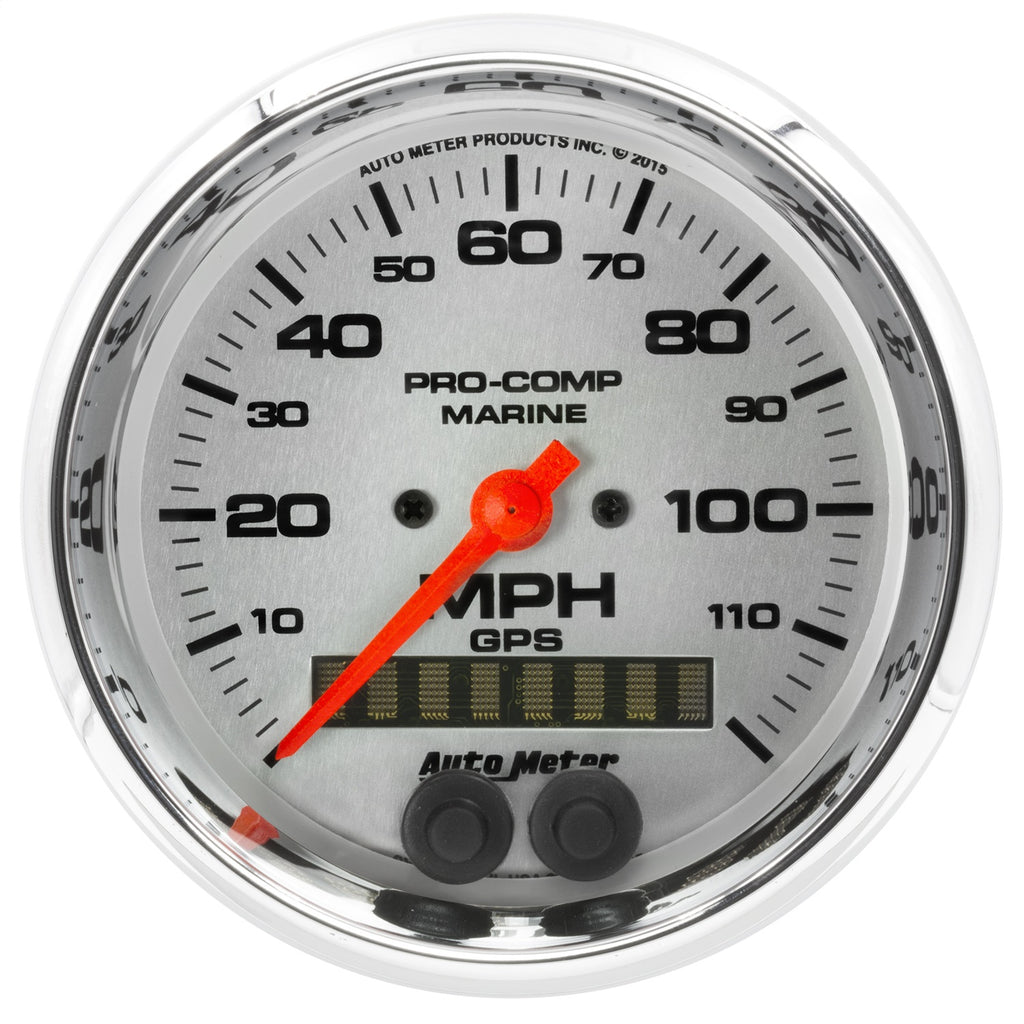 3-3/8 in. GPS SPEEDOMETER 0-120 MPH MARINE CHROME ULTRA-LITE