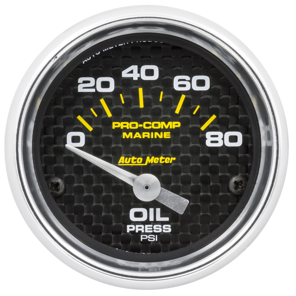 2-1/16 in. OIL PRESSURE 0-80 PSI MARINE CARBON FIBER