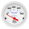 2-1/16 in. OIL PRESSURE 0-80 PSI MARINE WHITE