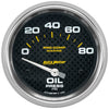 2-5/8 in. OIL PRESSURE 0-80 PSI MARINE CARBON FIBER