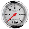 3-3/8 in. IN-DASH TACHOMETER 0-6000 RPM MARINE CHROME ULTRA-LITE