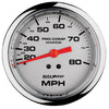 3-3/8 in. MECHANICAL SPEEDOMETER 0-80 MPH MARINE CHROME ULTRA-LITE