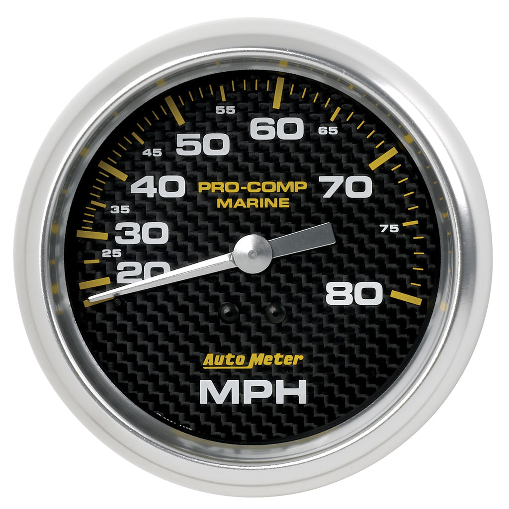 3-3/8 in. MECHANICAL SPEEDOMETER 0-80 MPH MARINE CARBON FIBER