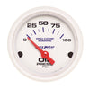 2-1/16 in. OIL PRESSURE 0-100 PSI MARINE WHITE