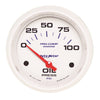 2-5/8 in. OIL PRESSURE 0-100 PSI MARINE WHITE