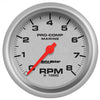 3-3/8 in. IN-DASH TACHOMETER 0-8000 RPM MARINE SILVER ULTRA-LITE