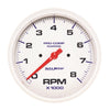 5 in. IN-DASH TACHOMETER 0-8000 RPM MARINE WHITE