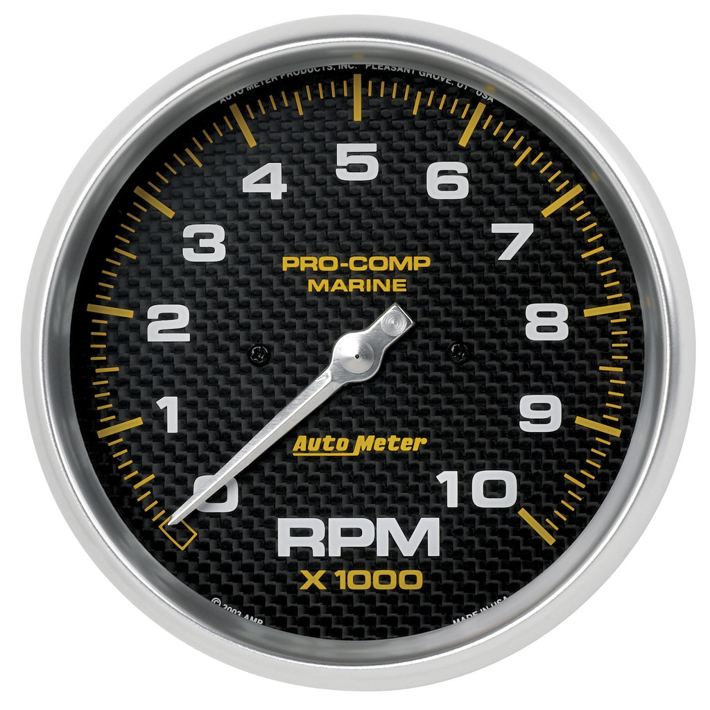 5 in. IN-DASH TACHOMETER 0-10000 RPM MARINE CARBON FIBER