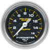 2-1/16 in. PYROMETER 0-1600 Fahrenheit MARINE CARBON FIBER