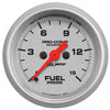 2-1/16 in. FUEL PRESSURE 0-15 PSI MARINE SILVER ULTRA-LITE