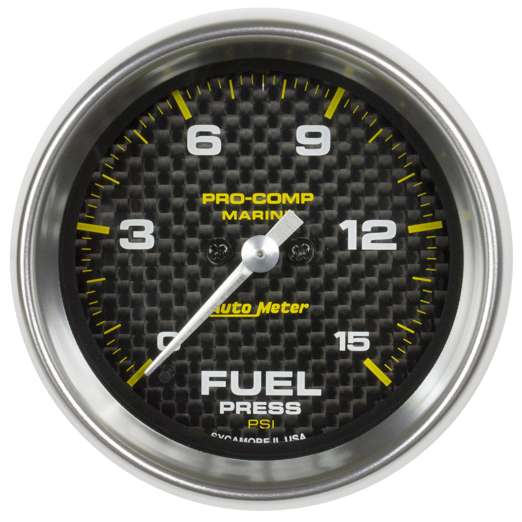 2-1/16 in. FUEL PRESSURE 0-15 PSI MARINE CARBON FIBER